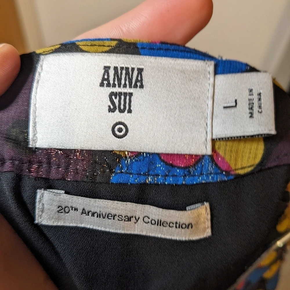 Anna Sui sleeveless metallic dress 20th Anniversary Collection - Picture 11 of 12